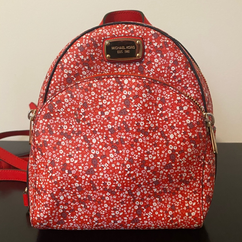 Mini Red Floral Michael Kors Backpack